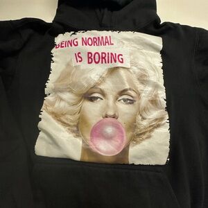 Black Hoodie with Graphic Print